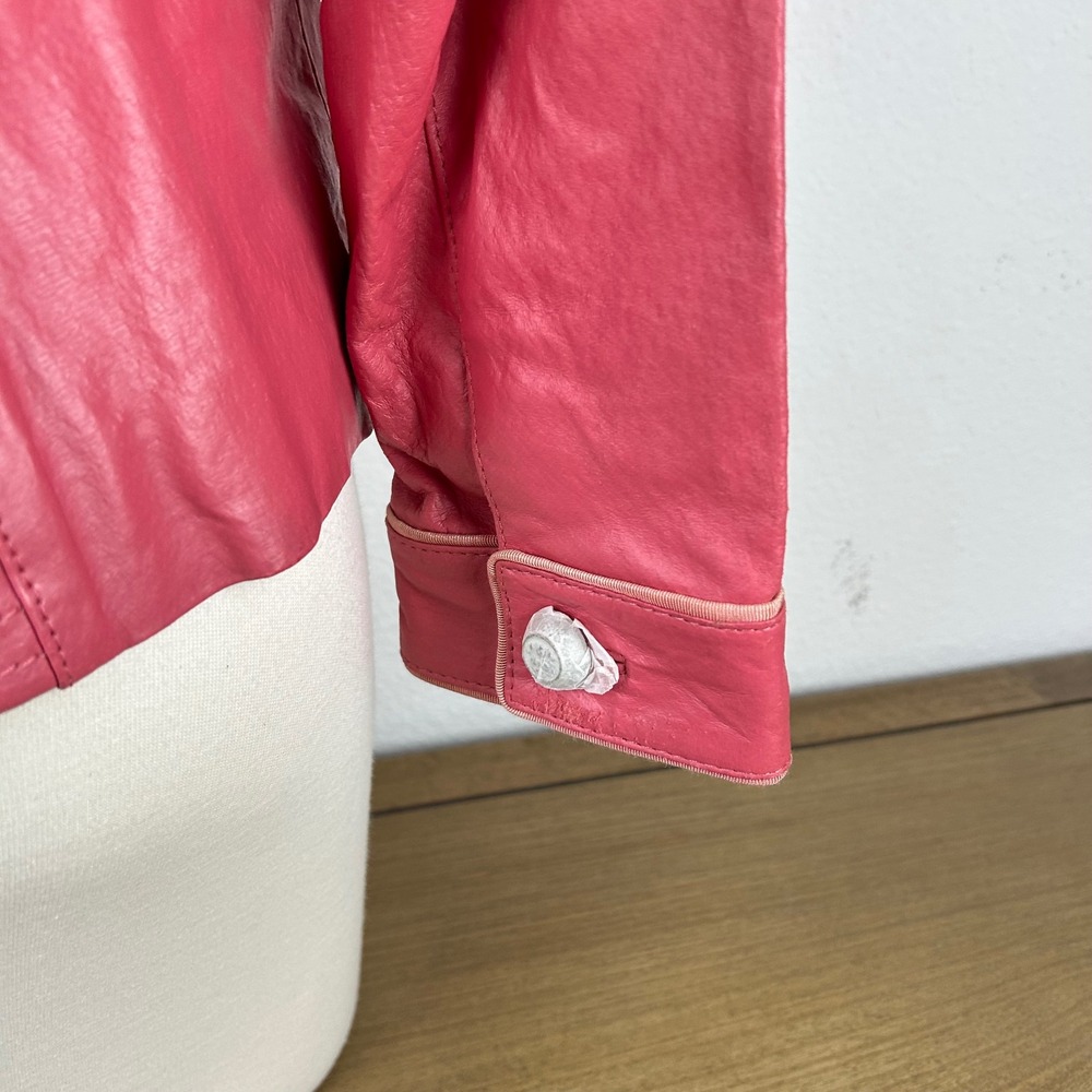 Bradley Bayou Pink Leather Blazer XS Regina George Mean Girls Elle Woods Costume - Picture 11 of 12